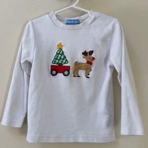 Sweet Vintage Style Embroidered Applique Shirt for Girls or Boys